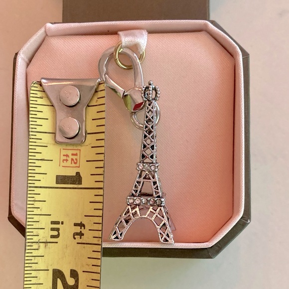 JUICY COUTURE Eiffel Tower Paris Pave Silver Charm New in Box - Picture 5 of 7